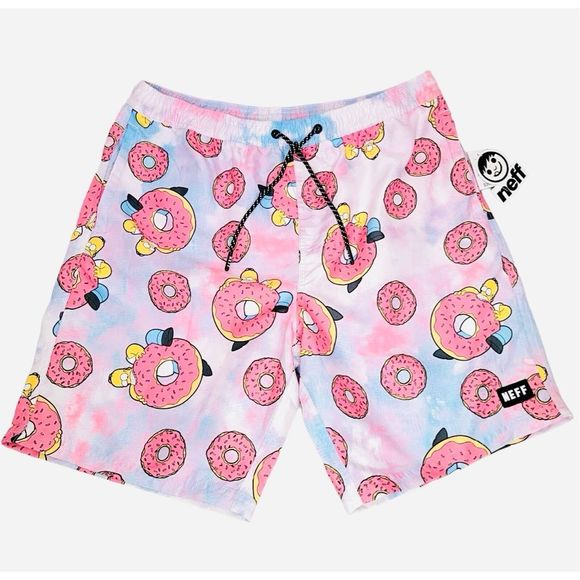 Neff Homer Simpson Board Shorts Swim Trunks  XL NWT - Picture 2 of 8